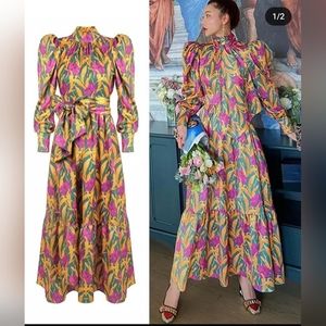 Women's dresses Maxi floral print dress,women's dress long sleeve summer dress